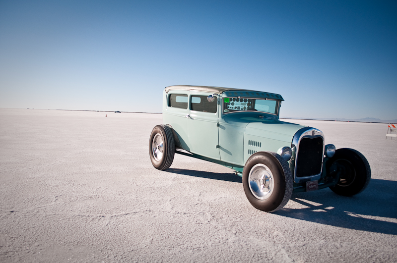  the salt flats with the family in a killer traditional hot rod sedan